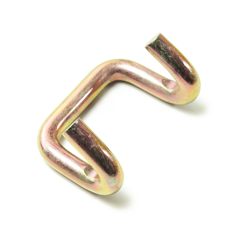 কার্গো ল্যাশিং স্ট্র্যাপের জন্য 2 ইঞ্চি 5 টি হলুদ দস্তা নখর ইউ হুক