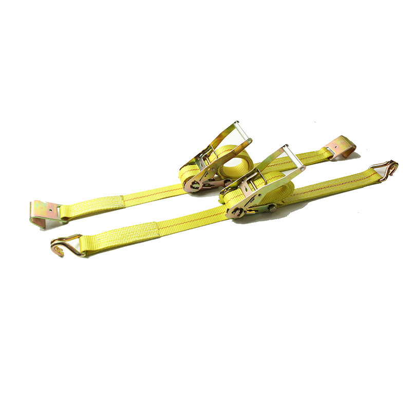 2 ইঞ্চি 50 মিমি*5 টি 11000lbs ফ্ল্যাট হুক টাই ডাউন স্ট্র্যাপ র‌্যাচেট টিডাউন