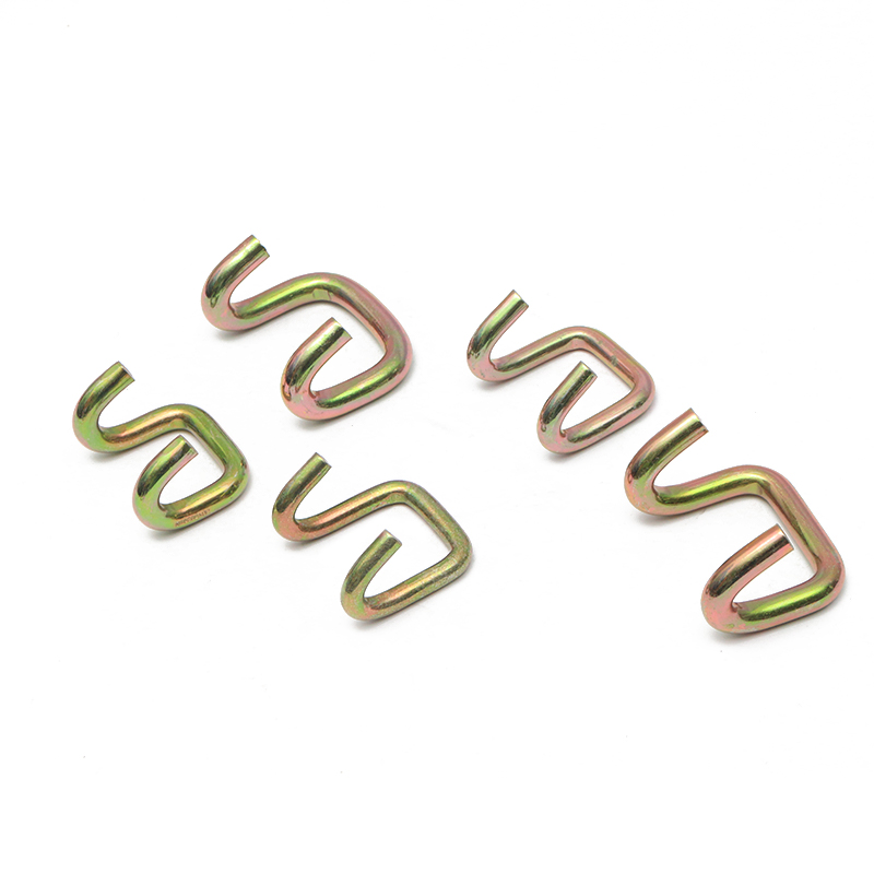 কার্গো ল্যাশিং স্ট্র্যাপের জন্য 2 ইঞ্চি 5 টি হলুদ দস্তা নখর ইউ হুক